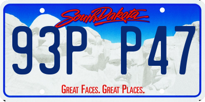 SD license plate 93PP47