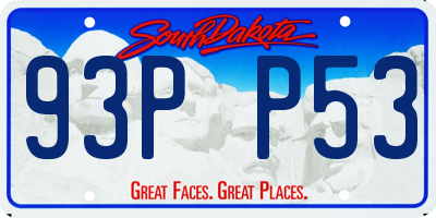 SD license plate 93PP53