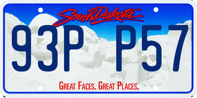 SD license plate 93PP57