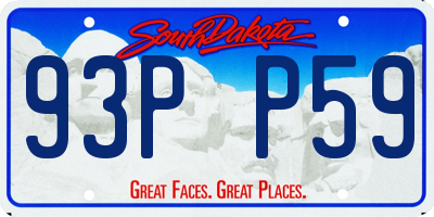 SD license plate 93PP59