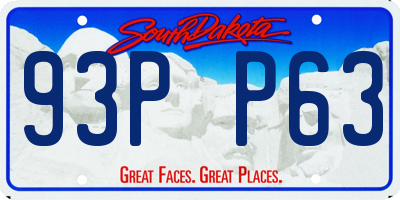 SD license plate 93PP63