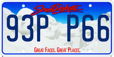 SD license plate 93PP66
