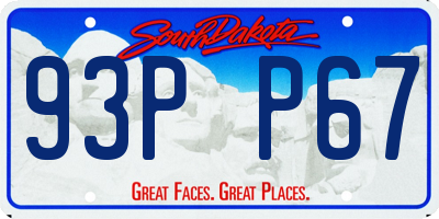 SD license plate 93PP67