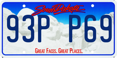 SD license plate 93PP69