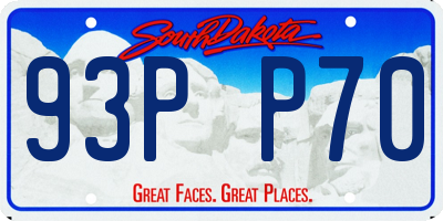 SD license plate 93PP70