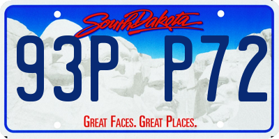 SD license plate 93PP72