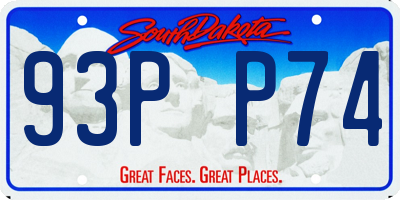 SD license plate 93PP74