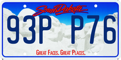 SD license plate 93PP76