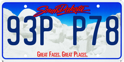 SD license plate 93PP78