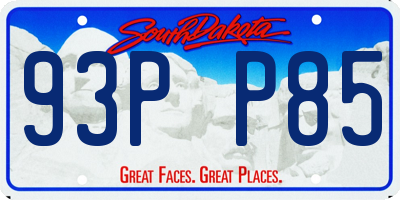 SD license plate 93PP85