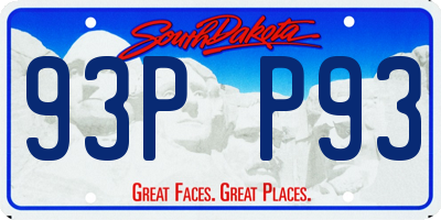 SD license plate 93PP93
