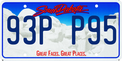 SD license plate 93PP95