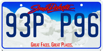 SD license plate 93PP96