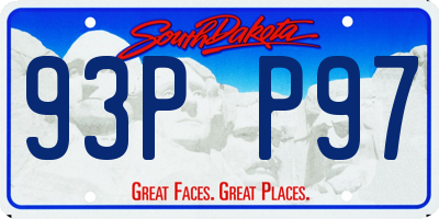 SD license plate 93PP97