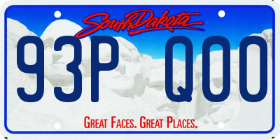 SD license plate 93PQ00