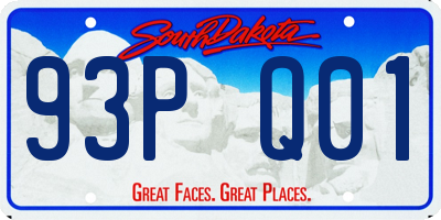 SD license plate 93PQ01