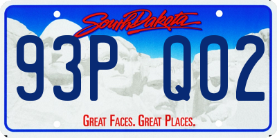 SD license plate 93PQ02