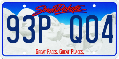 SD license plate 93PQ04