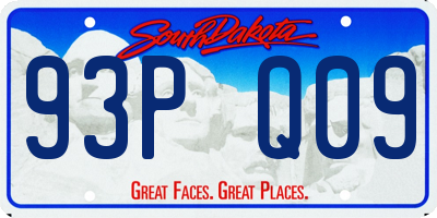 SD license plate 93PQ09