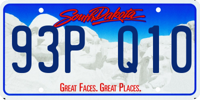 SD license plate 93PQ10
