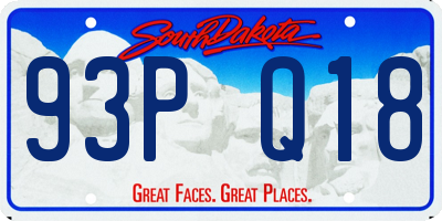 SD license plate 93PQ18