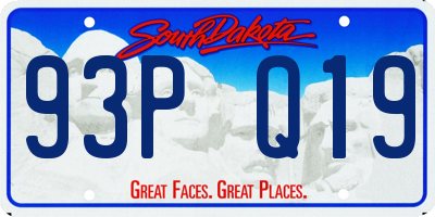 SD license plate 93PQ19