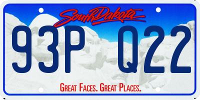 SD license plate 93PQ22