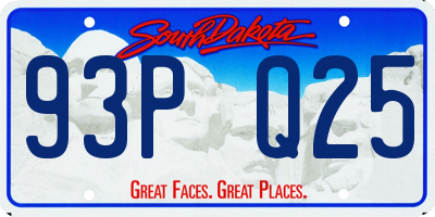 SD license plate 93PQ25