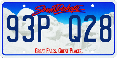 SD license plate 93PQ28