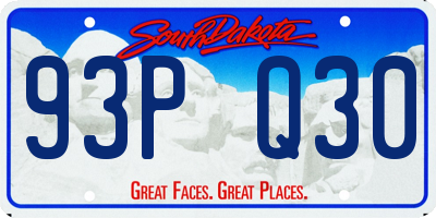 SD license plate 93PQ30