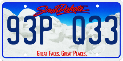 SD license plate 93PQ33