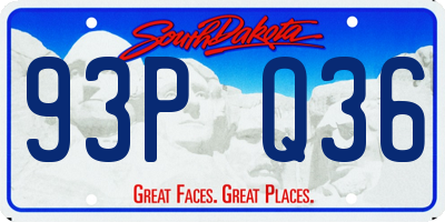 SD license plate 93PQ36