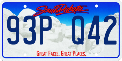 SD license plate 93PQ42