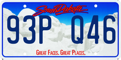 SD license plate 93PQ46