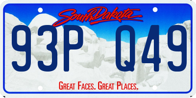 SD license plate 93PQ49