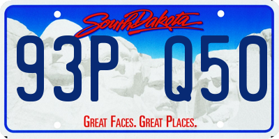 SD license plate 93PQ50