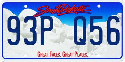 SD license plate 93PQ56