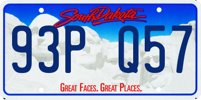 SD license plate 93PQ57