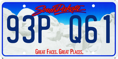 SD license plate 93PQ61