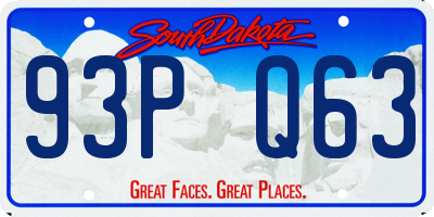SD license plate 93PQ63