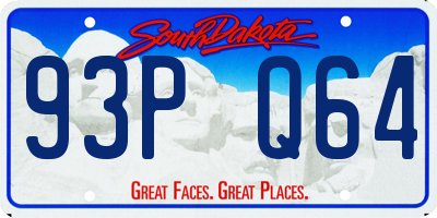 SD license plate 93PQ64