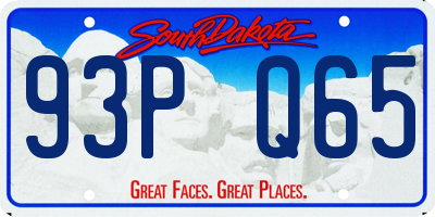 SD license plate 93PQ65
