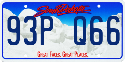 SD license plate 93PQ66