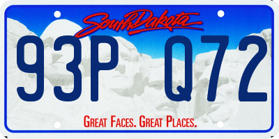 SD license plate 93PQ72