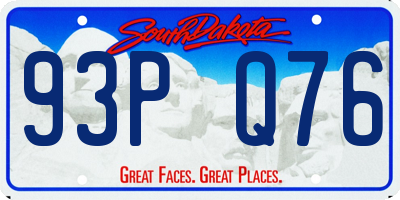 SD license plate 93PQ76