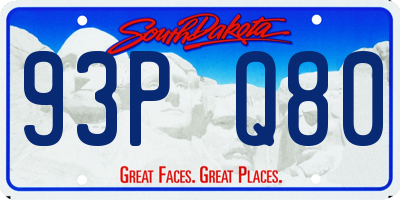 SD license plate 93PQ80