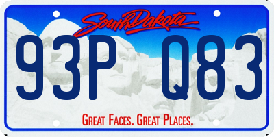 SD license plate 93PQ83