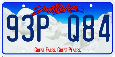 SD license plate 93PQ84
