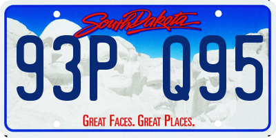 SD license plate 93PQ95