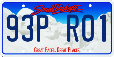 SD license plate 93PR01